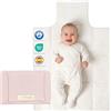MIMUSELINA Fasciatoio Portatile Neonato | Fasciatoio da Viaggio Pieghevole, Impermeabile e Leggero | Esterno 100% Cotone, Senza BPA | Ideale come Regalo Neonato | Fatto a Mano in Spagna