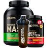 Optimum Nutrition Gold Standard 100% Whey Proteine Cioccolato Burro d'Arachidi 768g 24 Porzioni + Serious Mass Integratore Calorico Gusto Cioccolato e Burro di Arachidi 8 Porzioni 2,73Kg + SHAKER