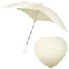 Le Monde du Parapluie Le Monde du du Ombrello grande in tela a forma di cuore, ideale per matrimonio e cerimonia, colore bianco con protezione UV, eccellente resistenza al vento 16 stecche Falconetti, 78 cm