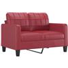 Rantry Divano a 2 posti in Pelle sintetica Rosso Vino 120 cm Divani