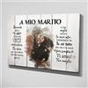 Deutsam Tela Personalizzata per Mio Marito Regalo di San Valentino con Foto Propria Regalo di San Valentino Fidanzato Marito Stampa su Tela per la Festa del Papa