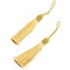 Makhry 20pcs 15.5cm / 6 Pollici Nappe Segnalibro Filo di Seta con Loop di 2 Pollici Cavo e Piccolo Nodo Cinese per la Creazione di Gioielli, Souvenir, Segnalibri, Accessorio Mestiere Fai da te (Champagne)