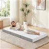 HOMCOM Materasso Pieghevole Triplo 75x195 cm, 10 cm Spessore, Materasso Pieghevole da Terra Portatile con Rivestimento Lavabile, Tasca Laterale, Memory Foam Gel, Ospiti Campeggio Viaggio, Oeko-Tex