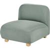 Beliani Modulo divano monoposto moderno in tessuto gambe in legno verde chiaro