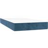 vidaXL Pocketveringmatras medium 100x220x20 cm fluweel donkerblauw
