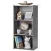 Iris Ohyama Mobile, librerie larghe 40 cm, Scaffale Angolare da Parete in Legno, 3 Livelli, Grigio, Polivalente, Modulare, Aperto, Per Soggiorno, Ufficio, Libri, Decorazioni, Montaggio Facile, CX-3