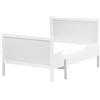 Beliani Letto singolo per bambini allungabile in legno di pino bianco 90 x 200 cm con rete a doghe