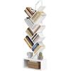 Coleshome Libreria ad Albero, Scaffale a 8 Ripiani 115cm Bianco