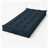 chilly pilley® Futon - Materasso francese trapuntato in velluto, molte misure e molti colori 100 x 40 x 10 cm/blu scuro