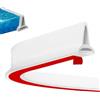 Cutefat 2m Barriera Acqua Flessibile a 360° Tagliabile, Barriera A Cqua Doccia | Bordo Piatto Doccia Pratico per Vasca e Cabina Doccia Contro Ristagni d'Acqua
