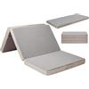 Gwydre Materasso pieghevole in 3 pezzi, in memory foam, 200 x 90 x 15 cm, letto singolo, letto da pavimento portatile con rivestimento lavabile, pieghevole per viaggi, campeggio e yoga (200 x 90 x 15