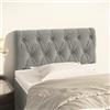 Rantry Mobile Testiera Grigio Chiaro 80x7x78/88 cm in Velluto, Testiera Letto, Testiera del Letto Matrimoniale, Schienale per Letto E Divano