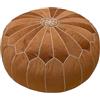 Mandala Life ART Pouf da pavimento in velluto marocchino arancione bruciato, cuscino rotondo ottomano con ricamo mandala, cuciture a pannello fatte a mano, seduta da pavimento bohémien, per soggiorno, meditazione e