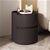 XDONE Comodino bianco in legno massello moderno e minimalista per camera da letto, comodino rotondo con cassetti portaoggetti, cassettiera, comodino in legno, mini comodino, armadietto portaoggetti ( Color