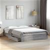 CIOURSTO Struttura Letto, Materiale in Legno Composito, Letto Contenitore in Legno con 4 Cassetti e Robuste Doghe in Compensato, Facile Montaggio (150 x 200 centimetri)