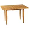 Beliani Tavolo da pranzo allungabile in legno chiaro 90/120 x 60 cm cassetto