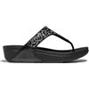 Fitflop Sandali da donna Lulu Crystal-mix Toe-post, Nero, 39 EU