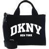 DKNY Hadlee SM Tote, da donna, nero/argento, nero, taglia unica