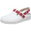 Berkemann Tec-PRO-Iver - Zoccoli da Lavoro Unisex Adulto, (Weiß/Rot), 43 1/3 EU