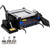 Generic Stazione di saldatura per rilavorazione ad aria calda, macchina per preriscaldare 605 W con display digitale a LED, temperatura regolabile 100 ℃ -500 ℃ per riparazione di circuiti stampati per