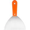 QUARKZMAN Spatola in Acciaio al Carbonio 6 Raschietto Flessibile Stucco Cartongesso Manico in Plastica per Carta Parati Nastratura Raschiatura Vernice,Arancione