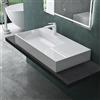 Mai & Mai Lavabo sospeso Col12-Links, 90 x 48 x 13 cm, bianco in ghisa minerale senza troppopieno