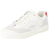 Calvin Klein Jeans Sneakers Vulcanizzate Uomo in Pelle, Bianco (Creamy White/ Oyster Mushroom/Fiery), 43