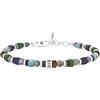 KIDULT - Bracciale Uomo - Bracciale uomo con pietre multicolor e scritta - 732374