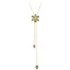 Swarovski Ciondolo a Y Idyllia, Taglie miste, Fiore, Multicolore, Bagno tono oro, One Size, Cristallo, Cristallo