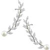 BESPORTBLE Orecchini Rampicante in Zircone Simulato Perni in Sterling e Placcatura in Senza Nichel e Ipoallergenici Accessori Eleganti Per