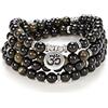 Self-Discovery Mala Yoga Symbol 8mm Mala Beads Bracciale 108 Collana spirituale Accessori per la meditazione Gioielli per donna Uomo Regali (Ossidiana d'oro (Gold Obsidian))