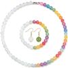 RadiVibe Dopamina, set di gioielli da donna, reattivi ai raggi UV, cambiano colore, collana con perline, bracciale e orecchini, set di gioielli per l'estate, la spiaggia, le vacanze, regalo per lei