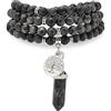 Self-Discovery Mala Charm Albero della Vita, 108 Perle Mala Naturale Collana spirituale con ciondolo esagonale al quarzo Reiki (Labradorite)