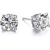 AOBOCO Aboco, Orecchini a Perno in Argento Sterling 925 Placcato in Oro Bianco 18 K, ipoallergenici, con Zirconia cubica da Swarovski, Gioielli per lei