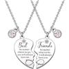 BOHJPIS Set di 2 collane da donna, regalo di compleanno, regali per donne, adolescenti, Natale, regali per donne, mamma, moglie, regalo, convention, Acciaio inossidabile, Nessuna pietra preziosa