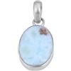 Meadows Blue Dominican - Pendente Larimar, in argento Sterling 925, realizzato a mano, San Valentino, Argento sterling