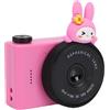 Denash Fotocamera Digitale per Adolescenti Videocamera HD 720P con Messa a Fuoco Automatica a Doppio Obiettivo da 2 MP Schermo da 1,54 Pollici con 6 Filtri Scheda di Memoria da 32 (Pink)