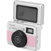 Fabater Videocamera Digitale 4K, Fotocamera per Vlogging con Stabilizzazione CMOS da 68 MP, Schermo Ribaltabile da 1,47Pollici e Luce di Riempimento, Videocamera Compatta (PINK)
