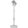 LJCM Modello Finto Microfono Vintage, Modello Finto Microfono retrò Portatile Sollevabile Multifunzionale per Cosplay (SILVER)