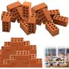 FMPXYYA 50 Pezzi Mattoni in Miniatura Rossa, Mini Modello di Mattoni per Costruzione di Micro Paesaggio, Fai da Te Casa delle Bambole, Ideale per Progetti Creativi e Decorazioni
