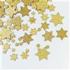 ENSTAB 100 stelle in legno dorate glitterate, coriandoli in legno, decorazione da tavolo, decorazione natalizia (stelle glitterate in legno)