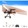 Generico Kit aeroplano di carta RC con stabilizzatore giroscopico, modulo di potenza motorizzato elettrico facile da pilotare - Aereo telecomandato elettrico fai-da-te con doppie(2pcs Battery)