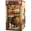 Fsolis Book Nook Kit - Kit per la casa delle bambole giapponese in miniatura con giardino zen, in legno 3D, per adulti, decorazione per libreria, diorama, regalo (cortile sereno)