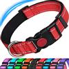 ATETEO Reflective Dog Collar with Safety Locking Buckle and Soft Neoprene Padded, Adjustable Durable Nylon Puppy Collar for Medium large Dogs