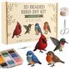 TELAOBAN Kit Fai da Te con animaletti in 3D Realizzati con Perline, Kit per la creazione di animali con perline, Piccolo kit fai-da-te per ricamo con per-line 3D di animali, Per Adulti E Principianti