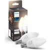 Philips Hue White Lampadina smart LED E14, Confezione da 2