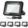 Lospitch 5x faretto LED da esterno 30W, proiettore LED impermeabile IP66, 2550LM super luminoso, bianco caldo 3000K, lampada da esterno per giardini, cortili, garage, corridoio [classe energetica A++]