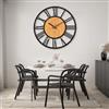 VIVILINEN Orologio da Parete Grande 50 CM Orologio da Muro Silenzioso Senza Ticchettio, Design Moderno Numeri Romani, Per Cucina, Camera da Letto, Soggiorno