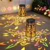 OUTONLIFE Lanterne Solari da Esterno con Colibrì e Motivi Luminosi Colorati | Set di 2 Lanterne Solari in Metallo Resistente alle Intemperie, da Appendere in Giardino, Terrazza, Balcone o Cortile.