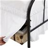 BANGHA Vestiletto Matrimoniale,Vestiletto Gonna Letto con Volant Bianchi e Angoli Divisi For Copriletto Elastico Altezza 38cm(White,160x200x38cm)